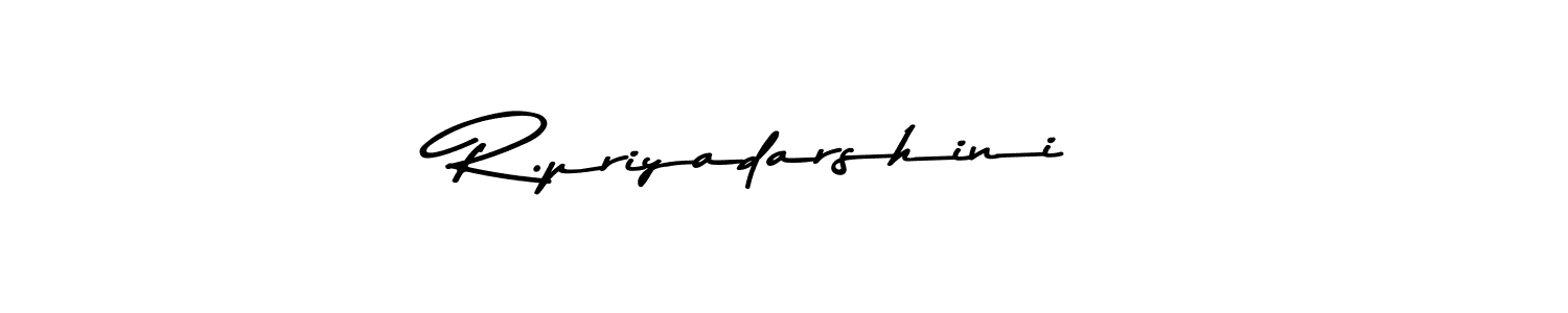 The best way (Asem Kandis PERSONAL USE) to make a short signature is to pick only two or three words in your name. The name R.priyadarshini include a total of six letters. For converting this name. R.priyadarshini signature style 9 images and pictures png