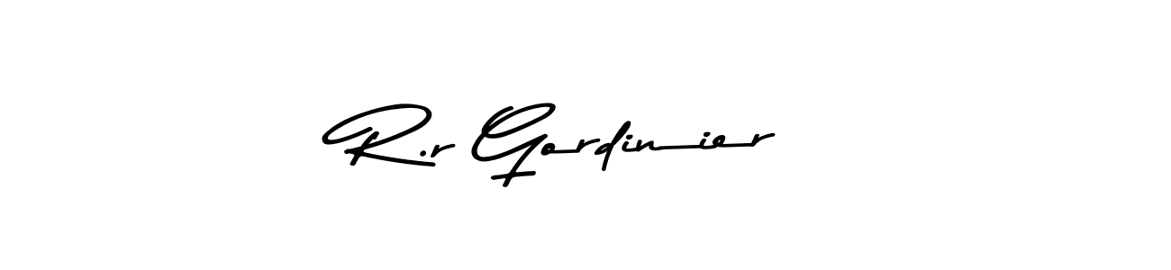 How to Draw R.r Gordinier signature style? Asem Kandis PERSONAL USE is a latest design signature styles for name R.r Gordinier. R.r Gordinier signature style 9 images and pictures png