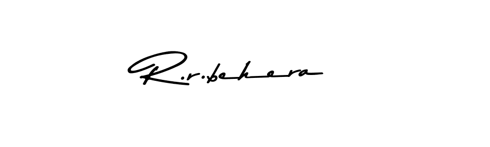 The best way (Asem Kandis PERSONAL USE) to make a short signature is to pick only two or three words in your name. The name R.r.behera include a total of six letters. For converting this name. R.r.behera signature style 9 images and pictures png