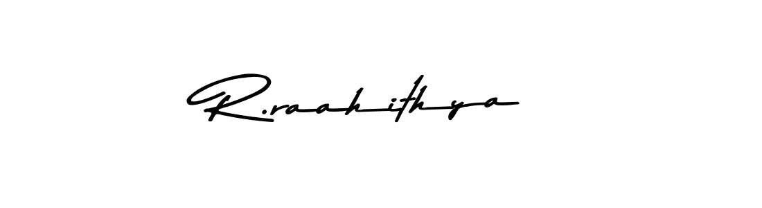 Create a beautiful signature design for name R.raahithya. With this signature (Asem Kandis PERSONAL USE) fonts, you can make a handwritten signature for free. R.raahithya signature style 9 images and pictures png