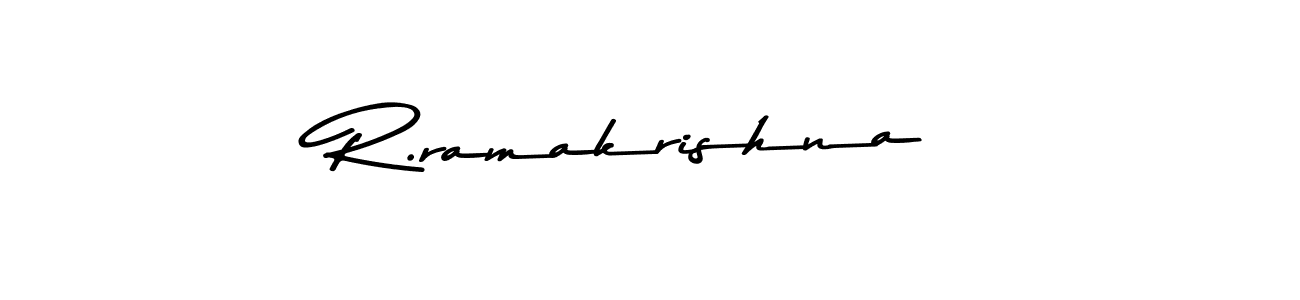 Create a beautiful signature design for name R.ramakrishna. With this signature (Asem Kandis PERSONAL USE) fonts, you can make a handwritten signature for free. R.ramakrishna signature style 9 images and pictures png