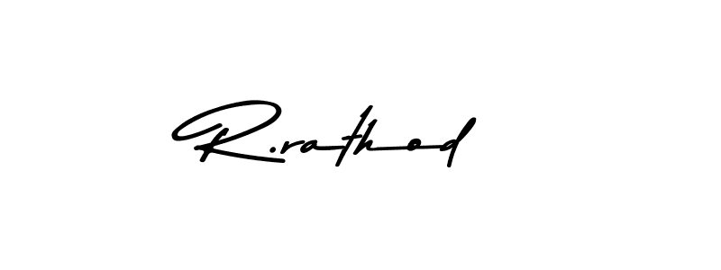 Create a beautiful signature design for name R.rathod. With this signature (Asem Kandis PERSONAL USE) fonts, you can make a handwritten signature for free. R.rathod signature style 9 images and pictures png