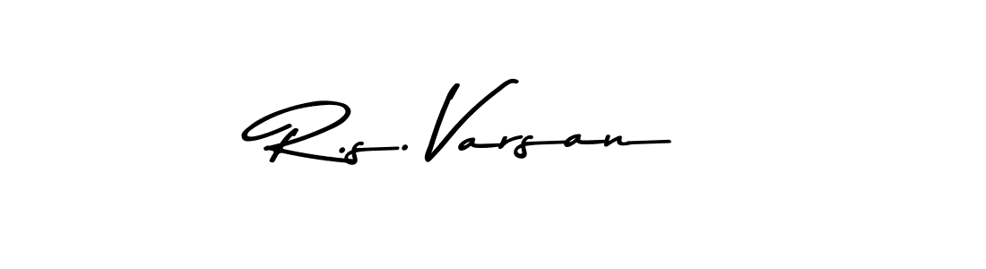 This is the best signature style for the R.s. Varsan name. Also you like these signature font (Asem Kandis PERSONAL USE). Mix name signature. R.s. Varsan signature style 9 images and pictures png