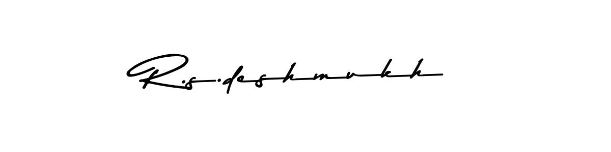 Use a signature maker to create a handwritten signature online. With this signature software, you can design (Asem Kandis PERSONAL USE) your own signature for name R.s.deshmukh. R.s.deshmukh signature style 9 images and pictures png