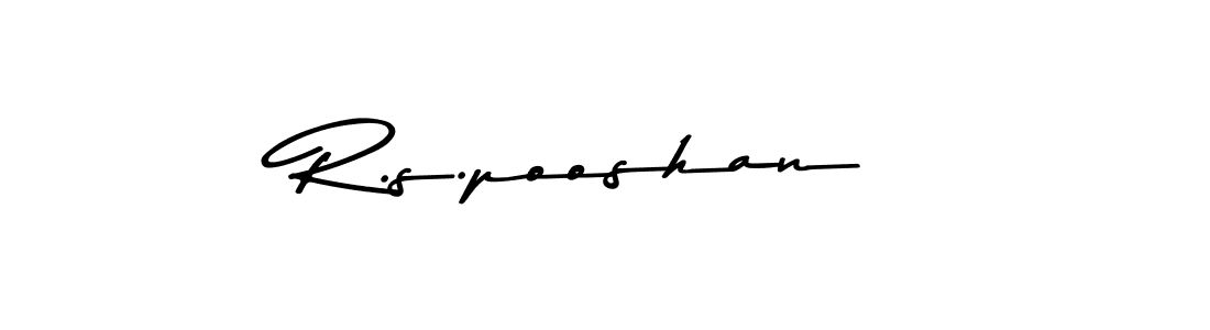 How to make R.s.pooshan signature? Asem Kandis PERSONAL USE is a professional autograph style. Create handwritten signature for R.s.pooshan name. R.s.pooshan signature style 9 images and pictures png