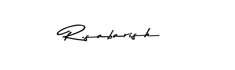 Make a beautiful signature design for name R.sabarish. With this signature (Asem Kandis PERSONAL USE) style, you can create a handwritten signature for free. R.sabarish signature style 9 images and pictures png