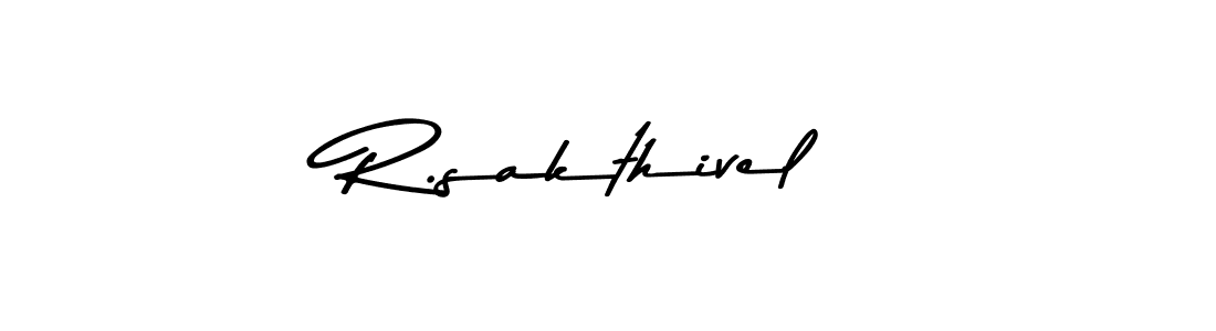 Create a beautiful signature design for name R.sakthivel. With this signature (Asem Kandis PERSONAL USE) fonts, you can make a handwritten signature for free. R.sakthivel signature style 9 images and pictures png