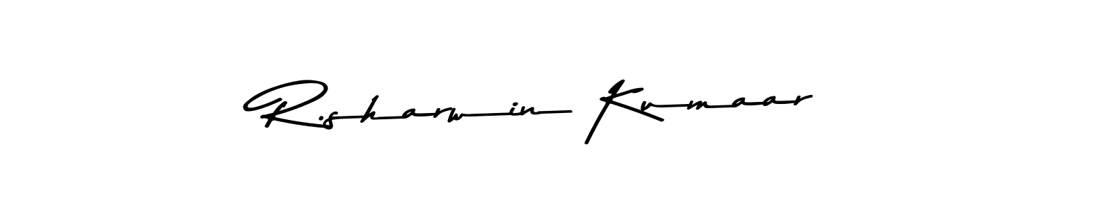 Create a beautiful signature design for name R.sharwin Kumaar. With this signature (Asem Kandis PERSONAL USE) fonts, you can make a handwritten signature for free. R.sharwin Kumaar signature style 9 images and pictures png