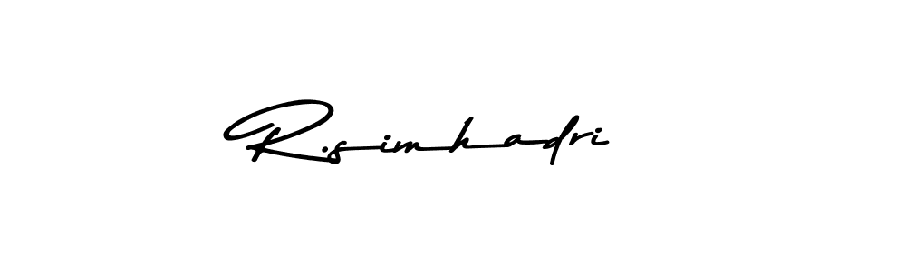 Here are the top 10 professional signature styles for the name R.simhadri. These are the best autograph styles you can use for your name. R.simhadri signature style 9 images and pictures png