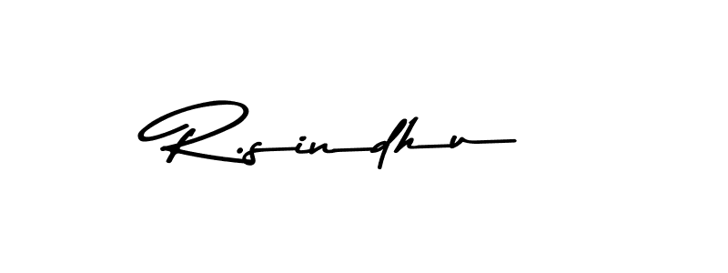 Create a beautiful signature design for name R.sindhu. With this signature (Asem Kandis PERSONAL USE) fonts, you can make a handwritten signature for free. R.sindhu signature style 9 images and pictures png