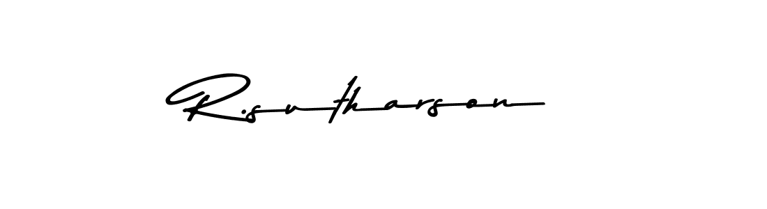 Design your own signature with our free online signature maker. With this signature software, you can create a handwritten (Asem Kandis PERSONAL USE) signature for name R.sutharson. R.sutharson signature style 9 images and pictures png