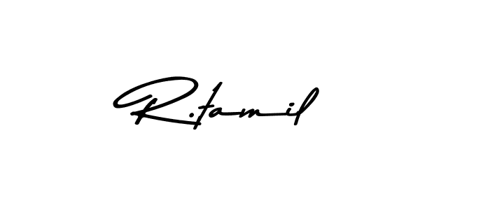 Design your own signature with our free online signature maker. With this signature software, you can create a handwritten (Asem Kandis PERSONAL USE) signature for name R.tamil. R.tamil signature style 9 images and pictures png
