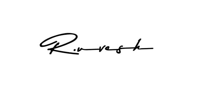 Here are the top 10 professional signature styles for the name R.uvesh. These are the best autograph styles you can use for your name. R.uvesh signature style 9 images and pictures png