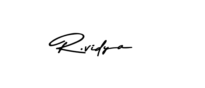 Also You can easily find your signature by using the search form. We will create R.vidya name handwritten signature images for you free of cost using Asem Kandis PERSONAL USE sign style. R.vidya signature style 9 images and pictures png