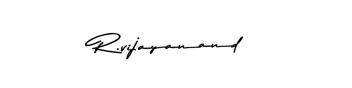 Make a beautiful signature design for name R.vijayanand. With this signature (Asem Kandis PERSONAL USE) style, you can create a handwritten signature for free. R.vijayanand signature style 9 images and pictures png