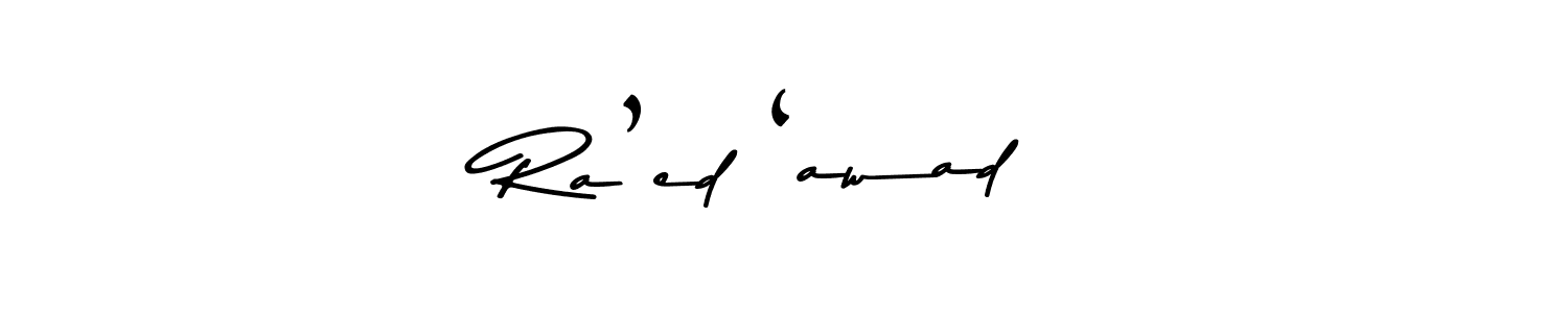 The best way (Asem Kandis PERSONAL USE) to make a short signature is to pick only two or three words in your name. The name Ra’ed ‘awad include a total of six letters. For converting this name. Ra’ed ‘awad signature style 9 images and pictures png