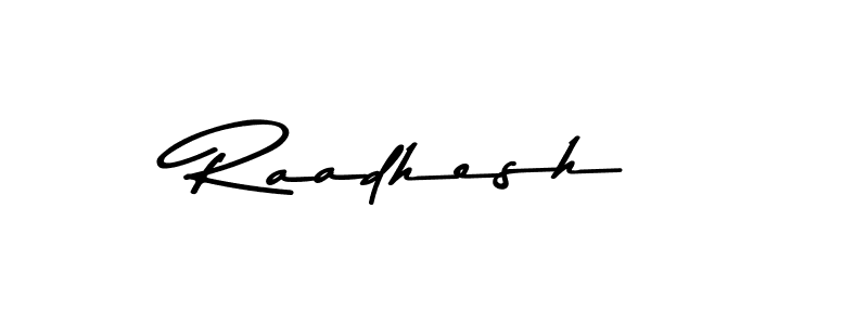 How to make Raadhesh signature? Asem Kandis PERSONAL USE is a professional autograph style. Create handwritten signature for Raadhesh name. Raadhesh signature style 9 images and pictures png