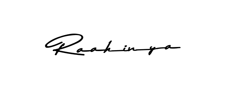 Create a beautiful signature design for name Raahinya. With this signature (Asem Kandis PERSONAL USE) fonts, you can make a handwritten signature for free. Raahinya signature style 9 images and pictures png