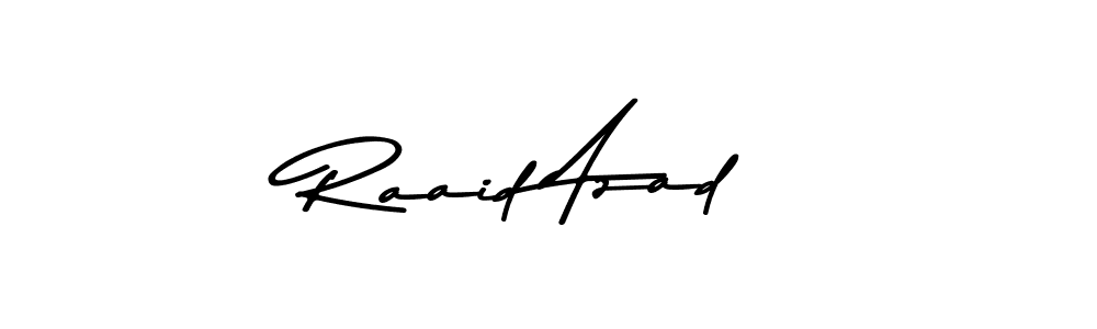 Design your own signature with our free online signature maker. With this signature software, you can create a handwritten (Asem Kandis PERSONAL USE) signature for name Raaid Azad. Raaid Azad signature style 9 images and pictures png