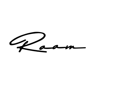 Create a beautiful signature design for name Raam. With this signature (Asem Kandis PERSONAL USE) fonts, you can make a handwritten signature for free. Raam signature style 9 images and pictures png