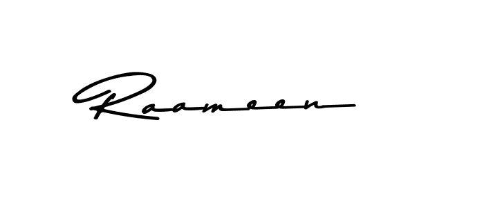 Create a beautiful signature design for name Raameen. With this signature (Asem Kandis PERSONAL USE) fonts, you can make a handwritten signature for free. Raameen signature style 9 images and pictures png