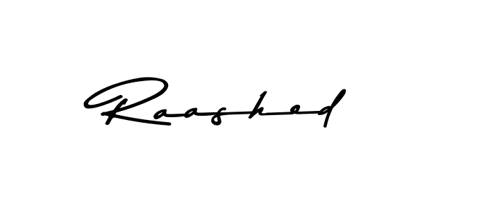 How to make Raashed name signature. Use Asem Kandis PERSONAL USE style for creating short signs online. This is the latest handwritten sign. Raashed signature style 9 images and pictures png