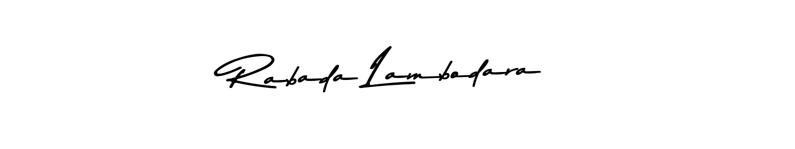 Use a signature maker to create a handwritten signature online. With this signature software, you can design (Asem Kandis PERSONAL USE) your own signature for name Rabada Lambodara. Rabada Lambodara signature style 9 images and pictures png