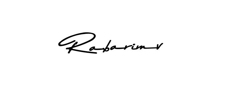 Design your own signature with our free online signature maker. With this signature software, you can create a handwritten (Asem Kandis PERSONAL USE) signature for name Rabarimv. Rabarimv signature style 9 images and pictures png