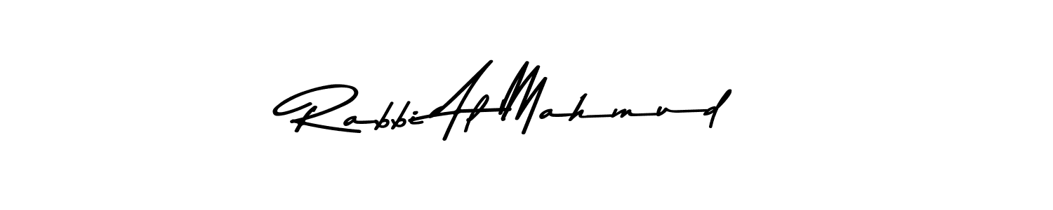 How to make Rabbi Al Mahmud name signature. Use Asem Kandis PERSONAL USE style for creating short signs online. This is the latest handwritten sign. Rabbi Al Mahmud signature style 9 images and pictures png