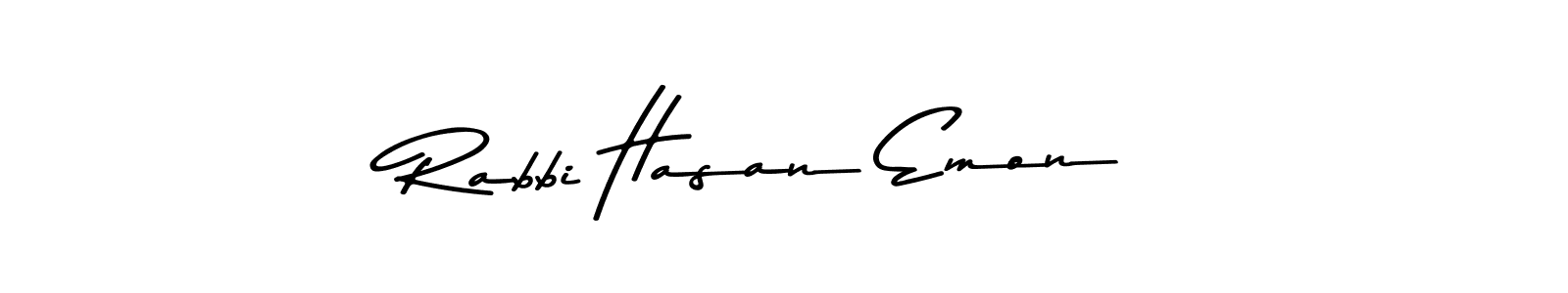 Design your own signature with our free online signature maker. With this signature software, you can create a handwritten (Asem Kandis PERSONAL USE) signature for name Rabbi Hasan Emon. Rabbi Hasan Emon signature style 9 images and pictures png