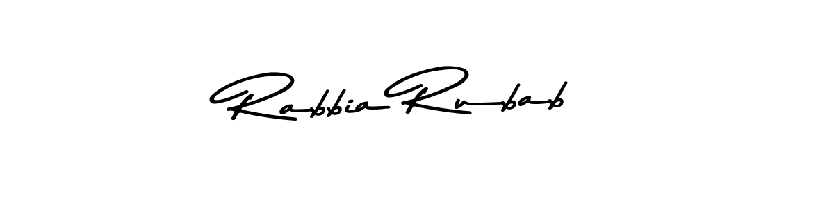 Here are the top 10 professional signature styles for the name Rabbia Rubab. These are the best autograph styles you can use for your name. Rabbia Rubab signature style 9 images and pictures png