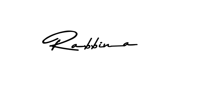 Create a beautiful signature design for name Rabbina. With this signature (Asem Kandis PERSONAL USE) fonts, you can make a handwritten signature for free. Rabbina signature style 9 images and pictures png