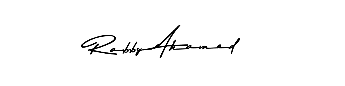 Make a beautiful signature design for name Rabby Ahamed. With this signature (Asem Kandis PERSONAL USE) style, you can create a handwritten signature for free. Rabby Ahamed signature style 9 images and pictures png