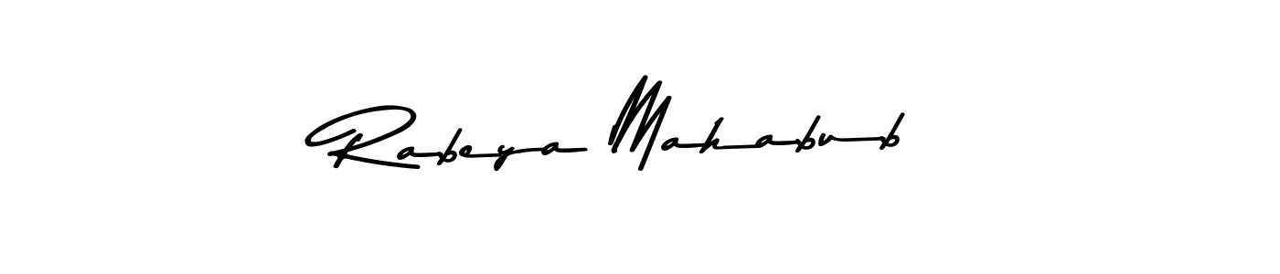 Create a beautiful signature design for name Rabeya Mahabub. With this signature (Asem Kandis PERSONAL USE) fonts, you can make a handwritten signature for free. Rabeya Mahabub signature style 9 images and pictures png