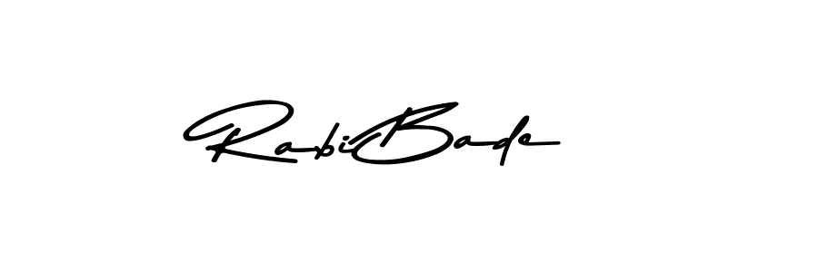 Create a beautiful signature design for name Rabi Bade. With this signature (Asem Kandis PERSONAL USE) fonts, you can make a handwritten signature for free. Rabi Bade signature style 9 images and pictures png