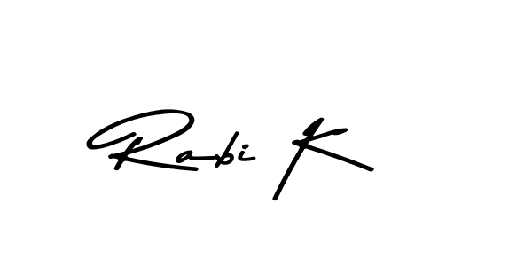 This is the best signature style for the Rabi K name. Also you like these signature font (Asem Kandis PERSONAL USE). Mix name signature. Rabi K signature style 9 images and pictures png