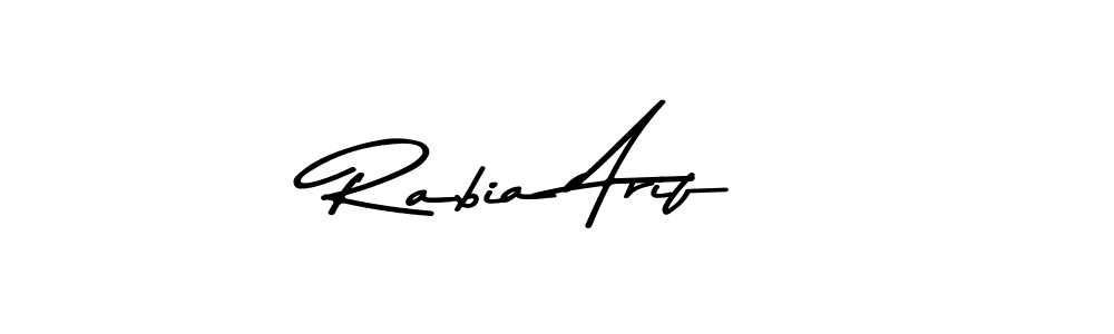 Create a beautiful signature design for name Rabia Arif. With this signature (Asem Kandis PERSONAL USE) fonts, you can make a handwritten signature for free. Rabia Arif signature style 9 images and pictures png