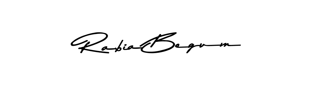 Design your own signature with our free online signature maker. With this signature software, you can create a handwritten (Asem Kandis PERSONAL USE) signature for name Rabia Begum. Rabia Begum signature style 9 images and pictures png