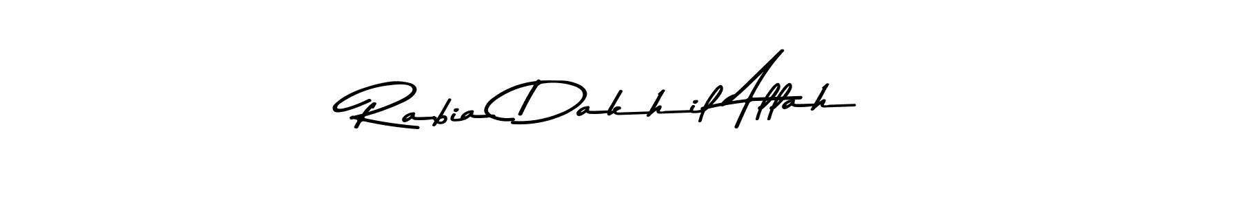 You can use this online signature creator to create a handwritten signature for the name Rabia Dakhil Allah. This is the best online autograph maker. Rabia Dakhil Allah signature style 9 images and pictures png