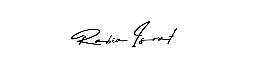 How to make Rabia Israt name signature. Use Asem Kandis PERSONAL USE style for creating short signs online. This is the latest handwritten sign. Rabia Israt signature style 9 images and pictures png