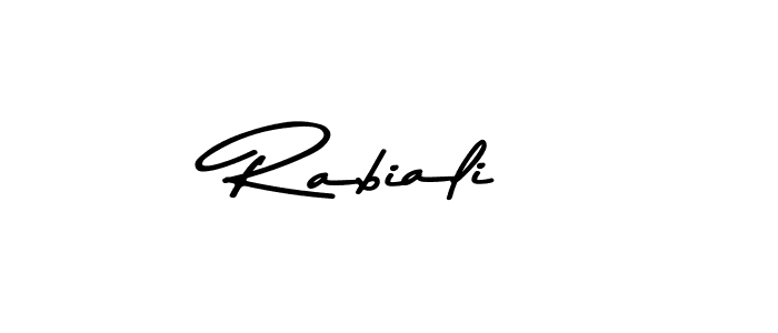 Rabiali stylish signature style. Best Handwritten Sign (Asem Kandis PERSONAL USE) for my name. Handwritten Signature Collection Ideas for my name Rabiali. Rabiali signature style 9 images and pictures png