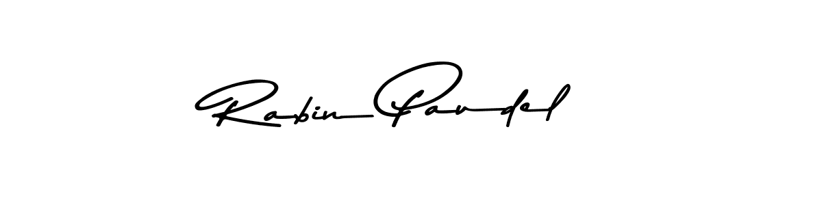 Rabin Paudel stylish signature style. Best Handwritten Sign (Asem Kandis PERSONAL USE) for my name. Handwritten Signature Collection Ideas for my name Rabin Paudel. Rabin Paudel signature style 9 images and pictures png