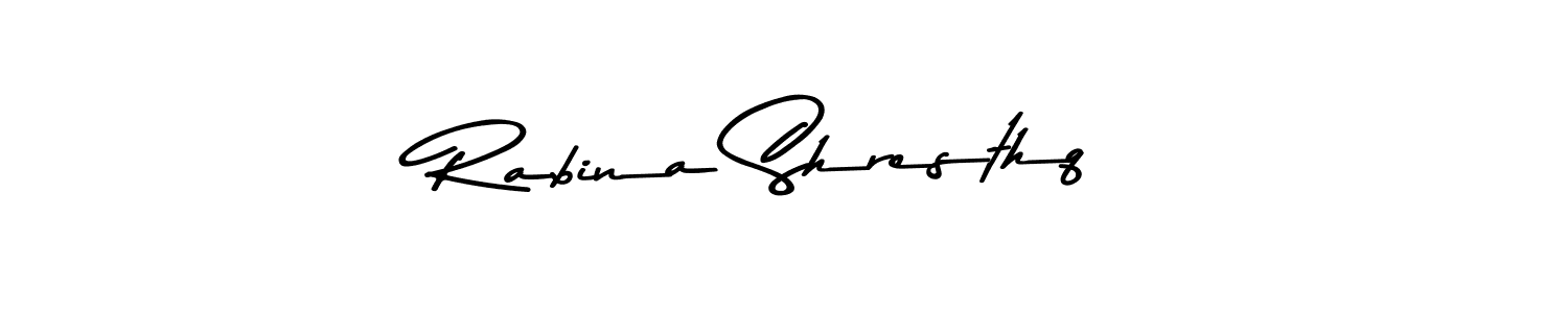 Use a signature maker to create a handwritten signature online. With this signature software, you can design (Asem Kandis PERSONAL USE) your own signature for name Rabina Shresthq. Rabina Shresthq signature style 9 images and pictures png