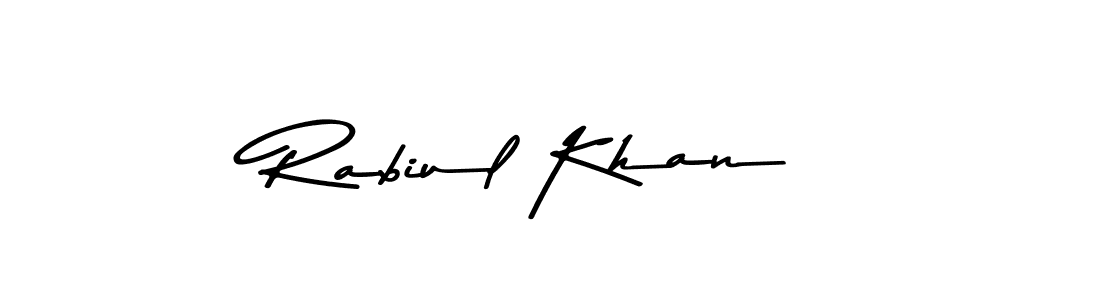 The best way (Asem Kandis PERSONAL USE) to make a short signature is to pick only two or three words in your name. The name Rabiul Khan include a total of six letters. For converting this name. Rabiul Khan signature style 9 images and pictures png