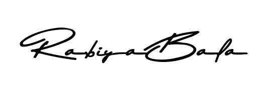 Best and Professional Signature Style for Rabiya Bala. Asem Kandis PERSONAL USE Best Signature Style Collection. Rabiya Bala signature style 9 images and pictures png
