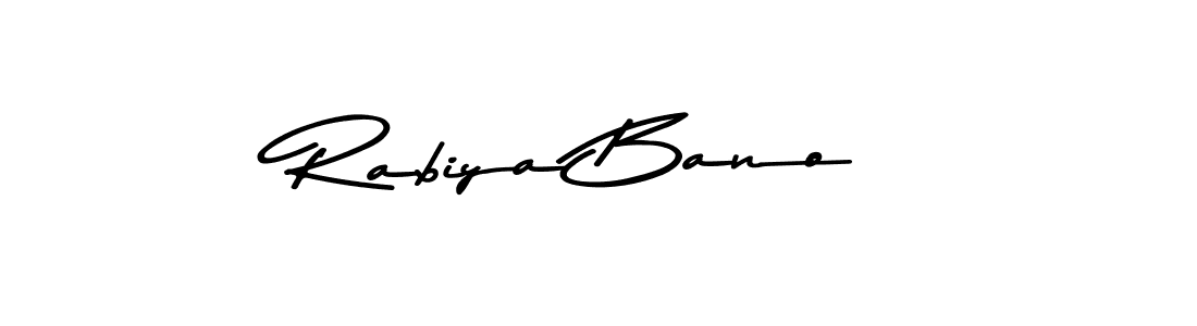 The best way (Asem Kandis PERSONAL USE) to make a short signature is to pick only two or three words in your name. The name Rabiya Bano include a total of six letters. For converting this name. Rabiya Bano signature style 9 images and pictures png