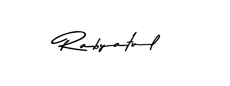 Design your own signature with our free online signature maker. With this signature software, you can create a handwritten (Asem Kandis PERSONAL USE) signature for name Rabyatul. Rabyatul signature style 9 images and pictures png