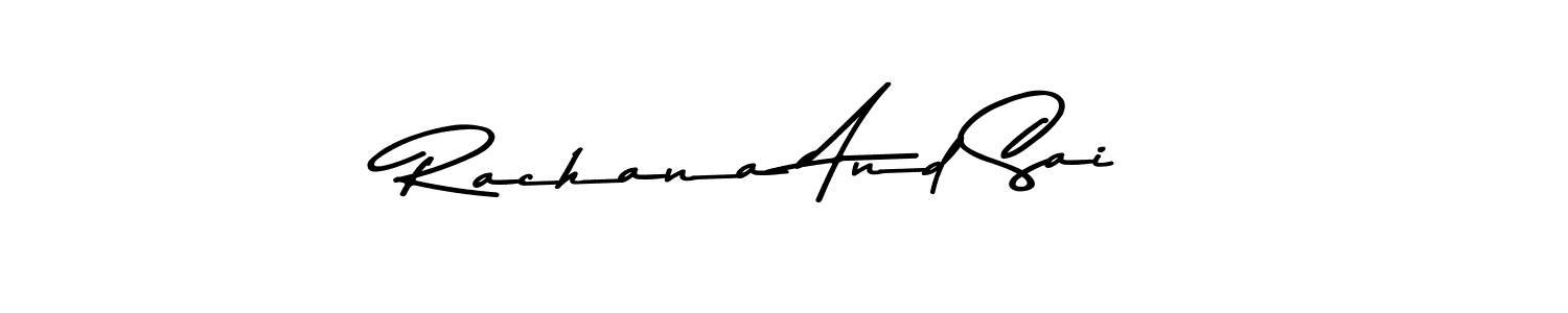Also You can easily find your signature by using the search form. We will create Rachana And Sai name handwritten signature images for you free of cost using Asem Kandis PERSONAL USE sign style. Rachana And Sai signature style 9 images and pictures png