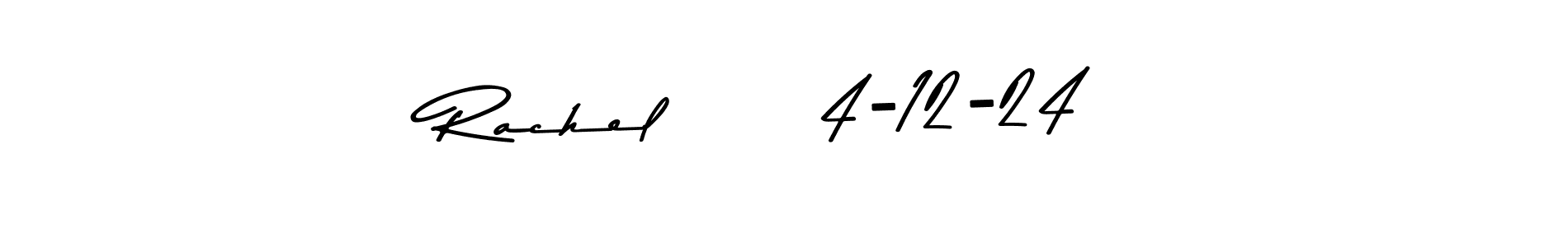 Use a signature maker to create a handwritten signature online. With this signature software, you can design (Asem Kandis PERSONAL USE) your own signature for name Rachel      4-12-24. Rachel      4-12-24 signature style 9 images and pictures png