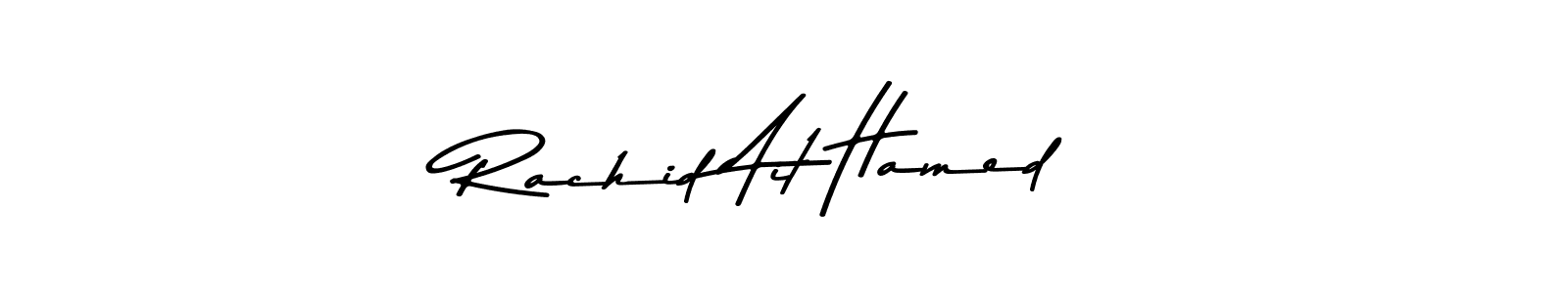Asem Kandis PERSONAL USE is a professional signature style that is perfect for those who want to add a touch of class to their signature. It is also a great choice for those who want to make their signature more unique. Get Rachid Ait Hamed name to fancy signature for free. Rachid Ait Hamed signature style 9 images and pictures png